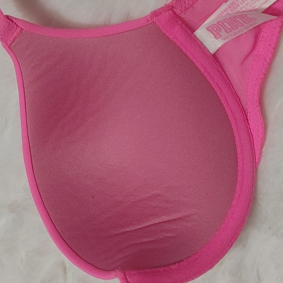 VS Pink Front Clasp "Wear Everywhere Push Up" Bra 32C in Neon Pink from 2012 - Picture 5 of 9